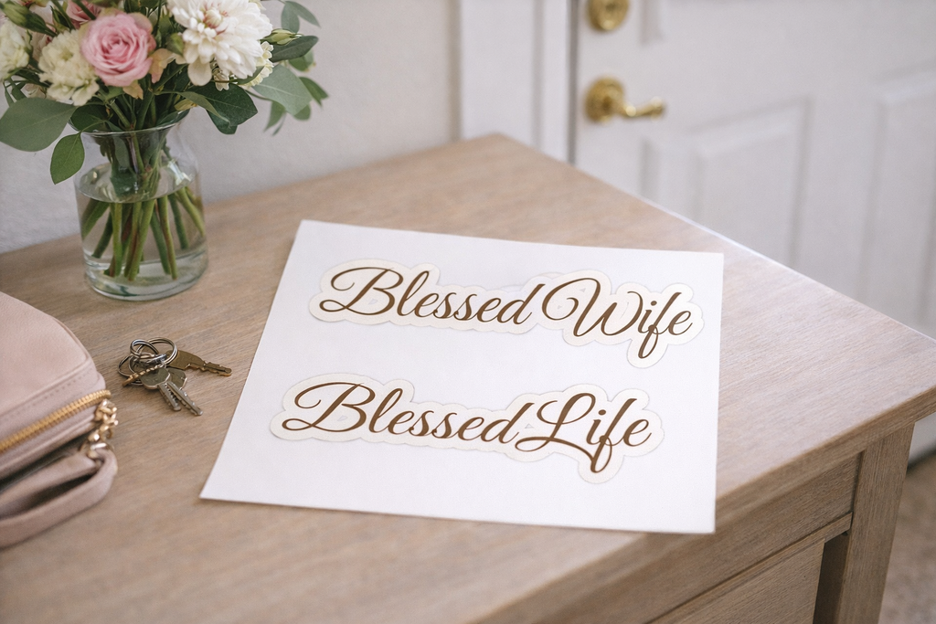 Blessed Wife, Blessed Life Sticker