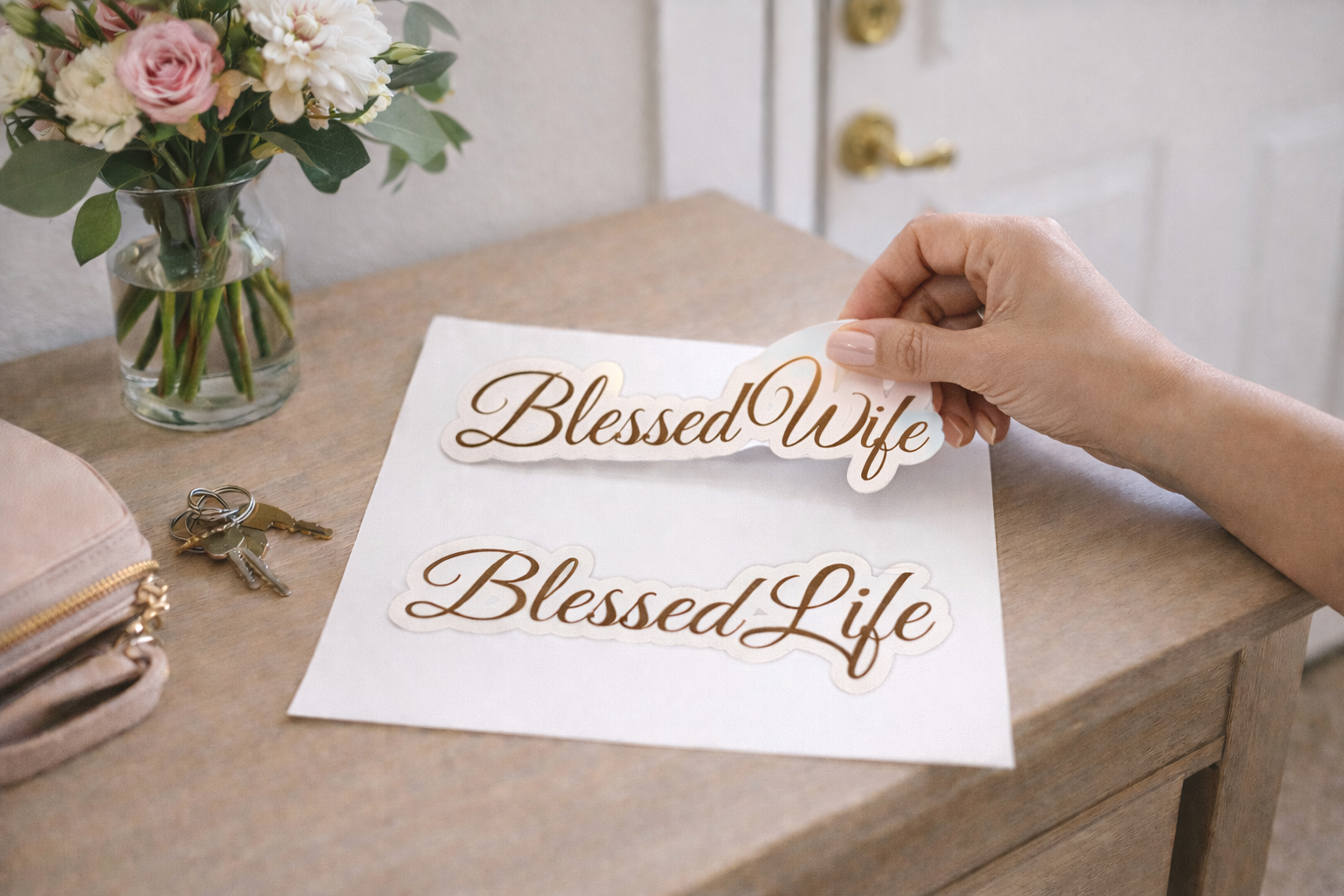 Blessed Wife, Blessed Life Sticker