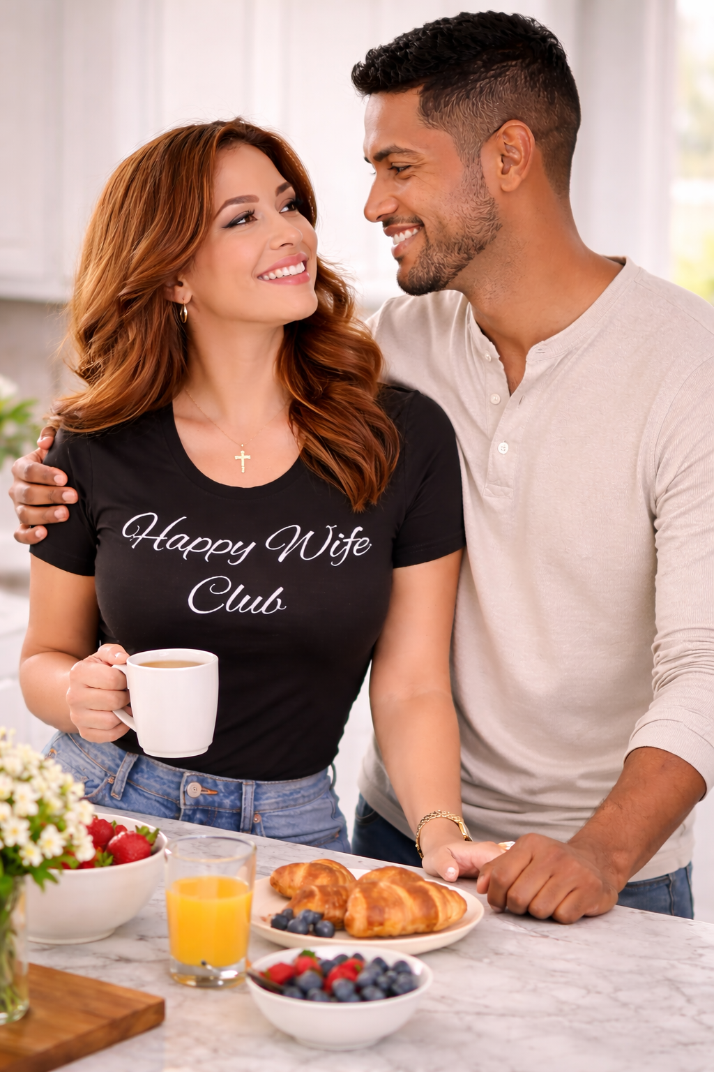 Happy Wife Club T-Shirt – Black