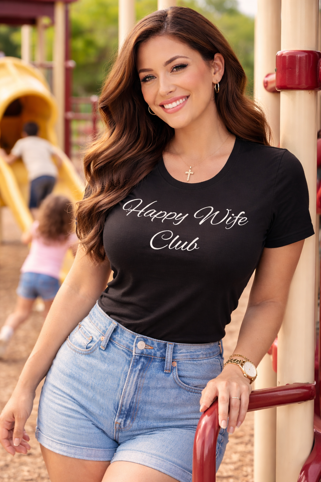 Happy Wife Club T-Shirt – Black
