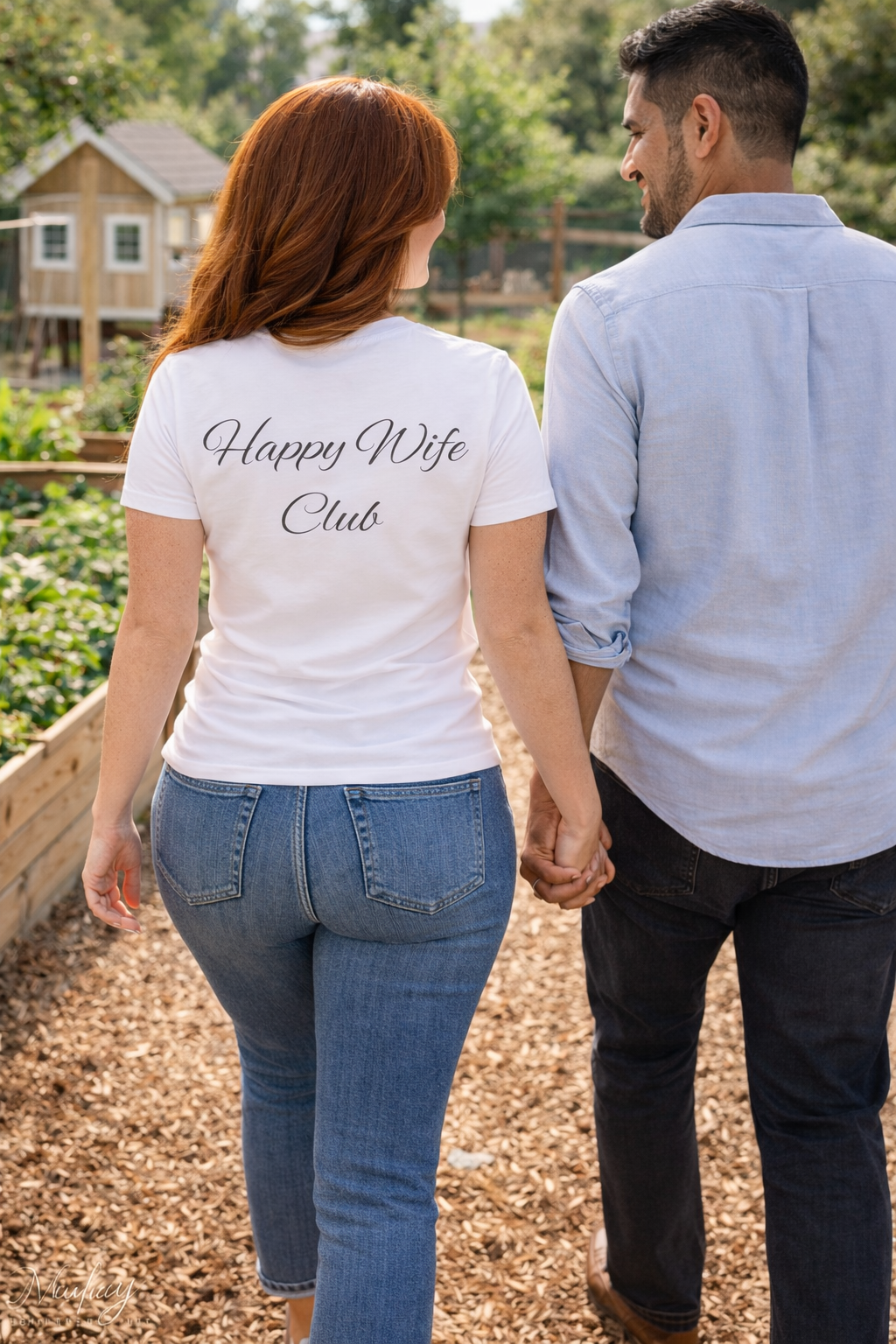 Happy Wife, Happy Life Front & Back T-Shirt