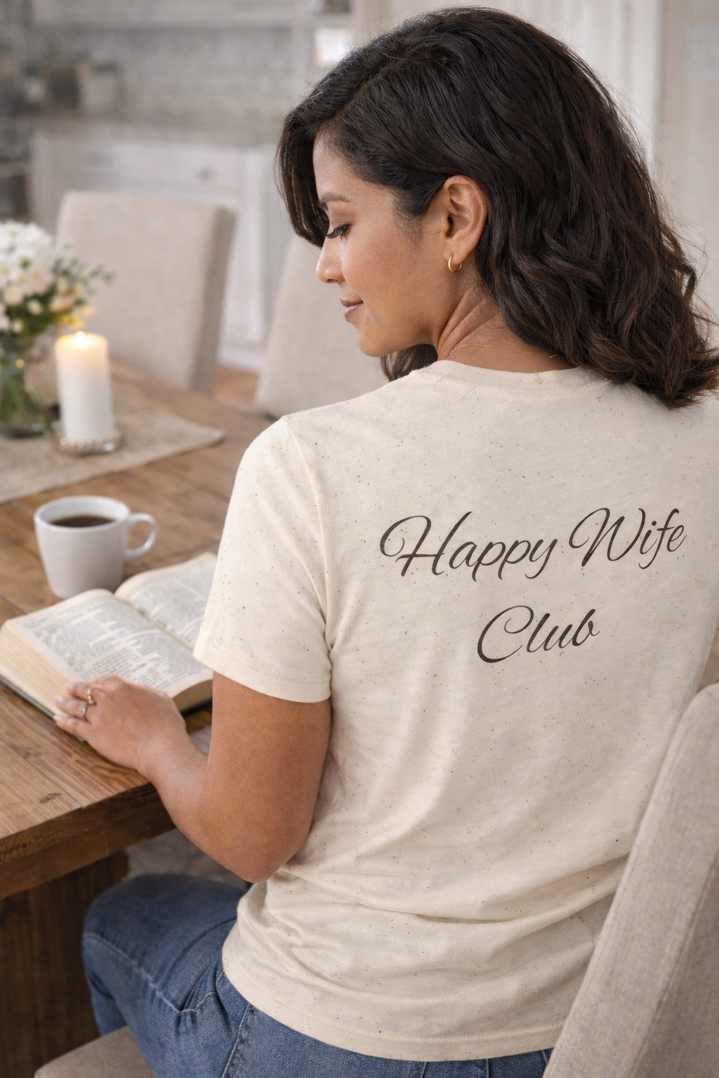 Happy Wife, Happy Life Front & Back T-Shirt