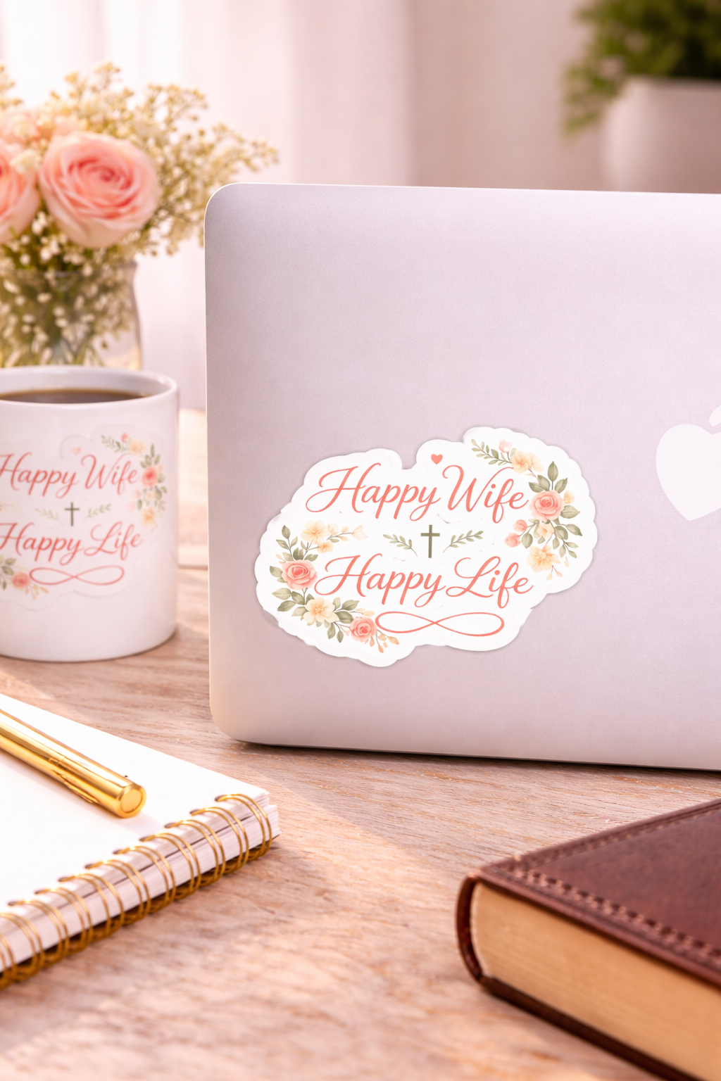 Happy Wife, Happy Life Sticker