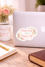 Happy Wife, Happy Life Sticker
