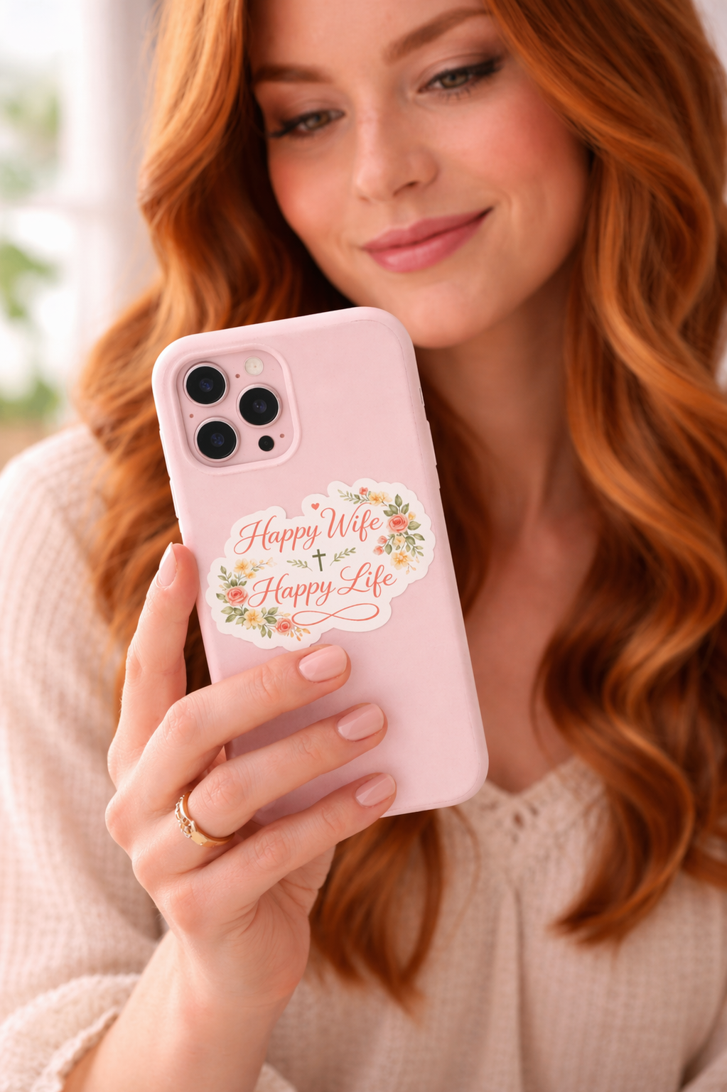 Happy Wife, Happy Life Sticker