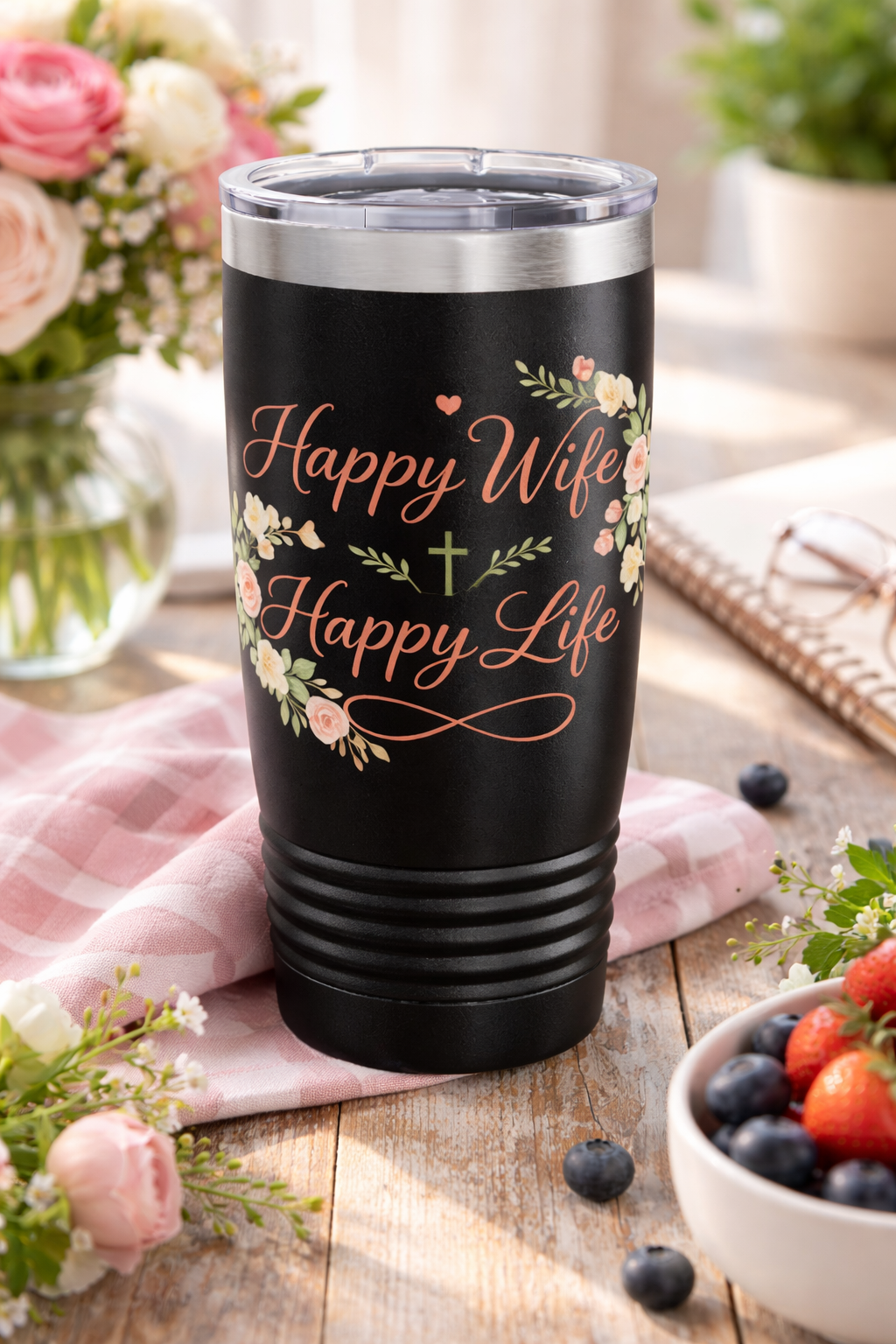 Happy Wife, Happy Life 20 oz Tumbler